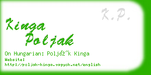 kinga poljak business card